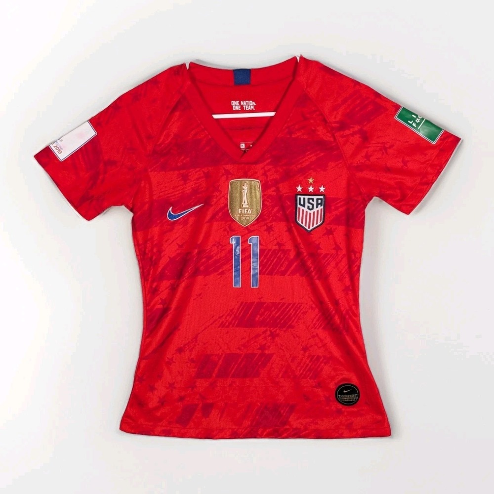 USA Soccer Jersey Women's Medium Nike Dri Fit Krieger #11 Shirt 2019 Champions